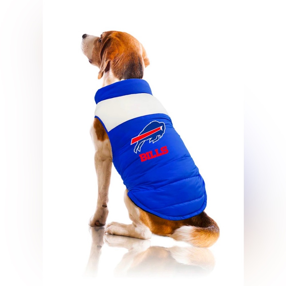 🎉Host Pick 4x🎉Buffalo Bills Pet NFL Puffer Vest Size M